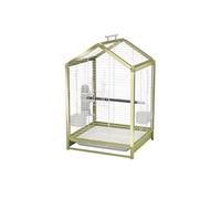 Comfortable Metal Bird Cage Metal Material Green Single Level Display Cage Decorative Cage, for Parrots, Lovebirds, Parakeets, Finches Practical