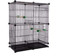 Comfortable Metal Large Bird Cage, Birdcage With Open Top And Feeding Bowl, Flight Bird Cage With Easy-To-Clean Drawer-Type Tray Pet Cage,A