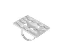 Comfortable Metal Rings Opening Rings Geometric Statement Stylish Jewelry Suitable For Parties And Gatherings Alloy Jewelry