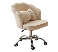 Comfortable Mid-Back Swivel Desk Chair with Wheels Armless Fabric Dining Room & Office Chair for Small Spaces Ideal for Makeup Studying Living Room Use