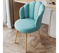 Comfortable Modern Bedroom Chair with Backrest Carbon Steel + Sponge/Latex 31 * 31 * 74cm Stylish Makeup Stool 6 Colors Available (Blue Latex Size)