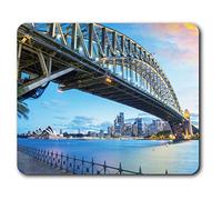 Comfortable Mouse Mat - Sydney Bridge Opera House Australia Travel 23.5 x 19.6 cm (9.3 x 7.7 inches) for Computer & Laptop, Office, Non-slip Base - RM24283