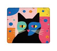 Comfortable Mouse Pad, Cat Aesthetic Fashion Abstract Bohemian Graph Mousepads Modern Desk Pad 25X30cm for Work Home Computer