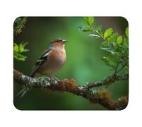Comfortable Mouse Pad Chaffinch Singing on a Branch Office Mousepad Desk Pad 25x30cm for Work,Typing,Game