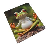 Comfortable Mouse Pad, Frog Doing Yoga, Ergonomic Office Mousepad, Desk Mats, 25X30cm, Studying, PC, Office
