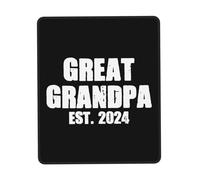 Comfortable Mouse Pad, Great Grandpa Est 2024 Mousepads Premium Desk Mats 25X30cm for Work Typing Home