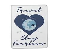 Comfortable Mouse Pad, I Love International Travel Stay Fearless Dreams Idea Mouse Mat Non-Slip Desk Mats 25X30cm for Typing Gamer PC