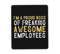 Comfortable Mouse Pad, I'm A Proud Boss of Freaking Awesome Employees Office Mousepad Modern Desk Pad 25X30cm for Studying Work Office