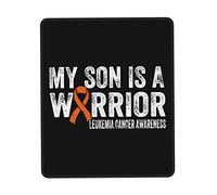 Comfortable Mouse Pad, My Son is A Wor Ribbon Leukemia Cancer Awareness Mouse Mat Soft Keyboard Pad 25X30cm for Gamer Home Typing