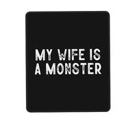 Comfortable Mouse Pad, My Wife is A Mon-Ster Office Mousepad Soft Keyboard Pad 25X30cm for Laptop Computer Gamer