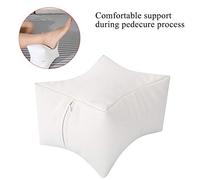 Comfortable Nail Art Hand & Foot Rest Pillow for Manicure & Pedicure - Soft PU Material Arm Cushion for Salon & Home Use (White)