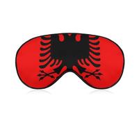 Comfortable Night Eye Shade Albania Flag Soft Sleeping Mask BlockLight Eye Cover Eyeshade for Women Men