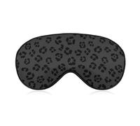 Comfortable Night Eye Shade Dark Gray Black Leopard Cheetah Print Soft Sleeping Mask BlockLight Eye Cover Eyeshade for Women Men