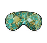Comfortable Night Eye Shade Gold Glitters Marble Turquoise Luxury Texture Soft Sleeping Mask BlockLight Eye Cover Eyeshade for Women Men