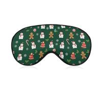 Comfortable Night Eye Shade Green Gingerbread Soft Sleeping Mask BlockLight Eye Cover Eyeshade for Women Men