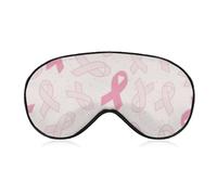 Comfortable Night Eye Shade Nap, Breast Cancer Awareness Ribbons Eye Cover, Soft Elastic Strap for Women Men
