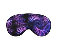 Comfortable Night Eye Shade Nap, Trippy Abstract Purple Tie Dye Eye Cover, Soft Elastic Strap for Women Men