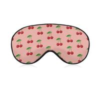 Comfortable Night Eye Shade Pink Cherry Fruit Theme Cherries Soft Sleeping Mask BlockLight Eye Cover Eyeshade for Women Men