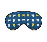 Comfortable Night Eye Shade Teeth Molars Dental Blue Soft Sleeping Mask BlockLight Eye Cover Eyeshade for Women Men