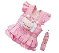 Comfortable NoPull Dog Harness Skirt Bright Color Chest Vest For Small Breeds Daily Walk Travel Outdoor Activity Use Walking Leash For Small Dog