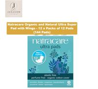 Comfortable Organic Ultra Menstrual Pads - 144 Disposable Pads with Wings