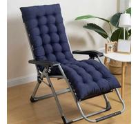 Comfortable Outdoor Cushion for Rocking Chair Relaxing Lumbar Support Pillow with Non-Slip Straps Ideal for Patio Home Office 160x45 cm (Dark Blue)