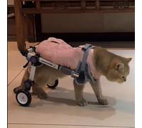 Comfortable Pet Wheelchair & Cat Leg Braces - Foldable Breathable Support Stroller for Rear Legs Ideal Mobility Aid for Dogs & Cats Perfect for Rehabilitation & Active Lifestyle