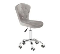 Comfortable Pink Velvet Buttoned Home Office Chair, Ergonomic Work From Home Chair, Movable Ergonomic Chair Premier Housewares Silver One Size