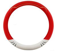 Comfortable Plush Steering Wheel Cover with Charming Cat Ear Details for Standard For 38cm Wheels, Featuring Anti Slip Design for Secure Handling (Red)