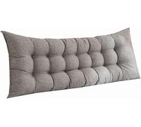 Comfortable Reading Pillow - Lumbar Support Cushion for Bed Headboard Sofa or Armchair - Multi-functional Backrest - Grey 140x50x10cm
