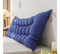 Comfortable Reading Pillow with Headboard - Long Back Cushion for Bed & Sofa 200x50cm Blue Supportive Backrest with Ties for Bay Window & Cozy Reading