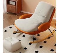 Comfortable Rocking Chair with Footstool, Recliner for Living Room, Bedroom, Balcony, Sun Lounger, Relaxation Chair with Backrest