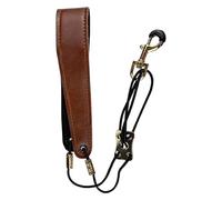 Comfortable Saxophone Strap Soft PU Leather Neck Strap Adjustable Length Neck Padded Saxophone Harnesses Bands Shoulder Harnesses Soft Slings