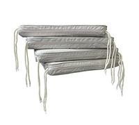 Comfortable Seat Pads, Garden Kitchen Chair Cushions Tie On 40x40x5cm - Removable Zip Cover Non Slip | Water Resistant | Indoor & Outdoor (Pack fo 4, Ivory Cream)