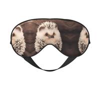 Comfortable Sleep Baby Hedgehog Print Eye Mask â€“ Full Eye Covers, Adjustable, Soft & Breathable for Travel, Meditation