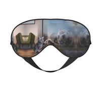 Comfortable Sleep Cat and Reflection Tiger Animal Print Eye Mask â€“ Full Eye Covers, Adjustable, Soft & Breathable for Travel, Meditation