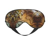 Comfortable Sleep Compass and Old World Map Print Eye Mask â€“ Full Eye Covers, Adjustable, Soft & Breathable for Travel, Meditation