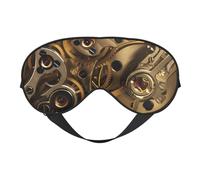 Comfortable Sleep Cool Steampunk Gears Print Eye Mask - Full Eye Covers, Adjustable, Soft & Breathable for Travel, Meditation