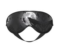 Comfortable Sleep Crow Birds Print Eye Mask â€“ Full Eye Covers, Adjustable, Soft & Breathable for Travel, Meditation