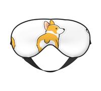 Comfortable Sleep Cute Corgi Butt Print Eye Mask â€“ Full Eye Covers, Adjustable, Soft & Breathable for Travel, Meditation
