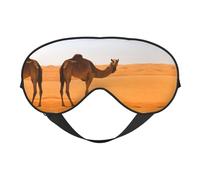 Comfortable Sleep Desert Sand Camel Print Eye Mask â€“ Full Eye Covers, Adjustable, Soft & Breathable for Travel, Meditation