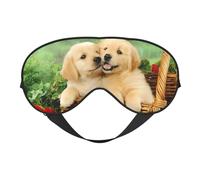 Comfortable Sleep Dog Golden Retriever Print Eye Mask – Full Eye Covers, Adjustable, Soft & Breathable for Travel, Meditation