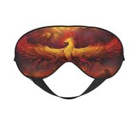 Comfortable Sleep Fantasy Phoenix Print Eye Mask - Full Eye Covers, Adjustable, Soft & Breathable for Travel, Meditation