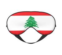 Comfortable Sleep Flag of Lebanon Print Eye Mask â€“ Full Eye Covers, Adjustable, Soft & Breathable for Travel, Meditation