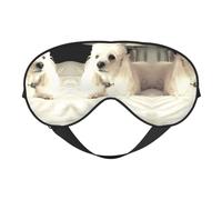 Comfortable Sleep French Poodle Print Eye Mask – Full Eye Covers, Adjustable, Soft & Breathable for Travel, Meditation