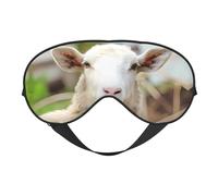 Comfortable Sleep Funny Naughty Sheep Tongue Cute Animal Print Eye Mask â€“ Full Eye Covers, Adjustable, Soft & Breathable for Travel, Meditation