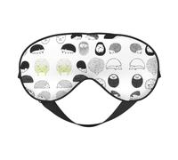 Comfortable Sleep Hedgehog Print Eye Mask â€“ Full Eye Covers, Adjustable, Soft & Breathable for Travel, Meditation