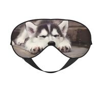 Comfortable Sleep Husky Dog Print Eye Mask â€“ Full Eye Covers, Adjustable, Soft & Breathable for Travel, Meditation