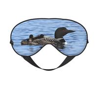 Comfortable Sleep Loon Birds Print Eye Mask â€“ Full Eye Covers, Adjustable, Soft & Breathable for Travel, Meditation