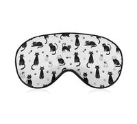 Comfortable Sleep Masks Funny Black Cats Blackout Sleeping Eye Mask Blindfold Eyeshade No Pressure Eye Sleep Shade Cover